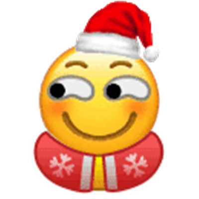 2021圣诞节emoji聊天表情大全 戴圣诞帽的emoji可爱表情合集