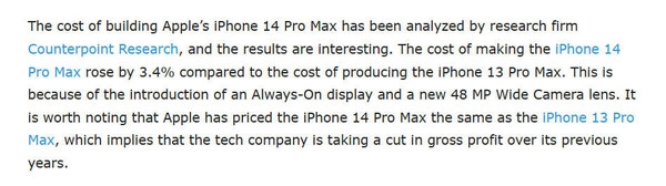 成本压力让用户扛！苹果利润正下降：iPhone 15或被迫涨价