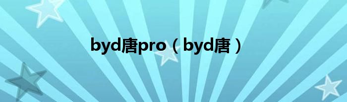 byd唐pro（byd唐）