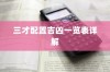 三才配置吉凶一览表详解
