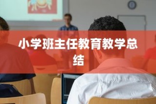 小学班主任教育教学总结