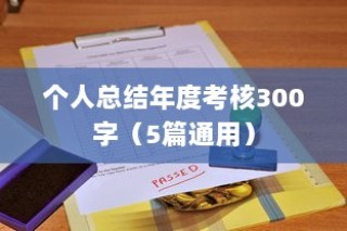 个人总结年度考核300字（5篇通用）