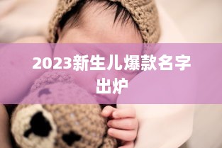 2023新生儿爆款名字出炉