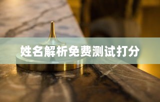 姓名解析免费测试打分