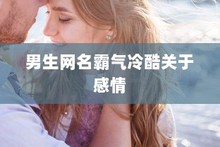 男生网名霸气冷酷关于感情  第1张