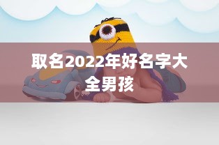 取名2022年好名字大全男孩  第1张