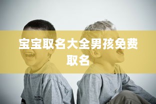 宝宝取名大全男孩免费取名  第1张 宝宝取名大全男孩免费取名  第1张