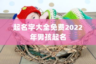 起名字大全免费2022年男孩起名