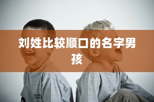刘姓比较顺口的名字男孩