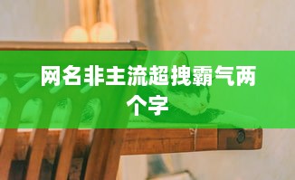 网名非主流超拽霸气两个字