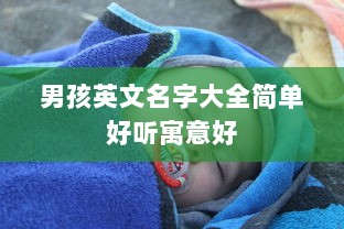 男孩英文名字大全简单好听寓意好