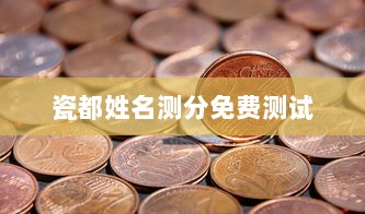 瓷都姓名测分免费测试
