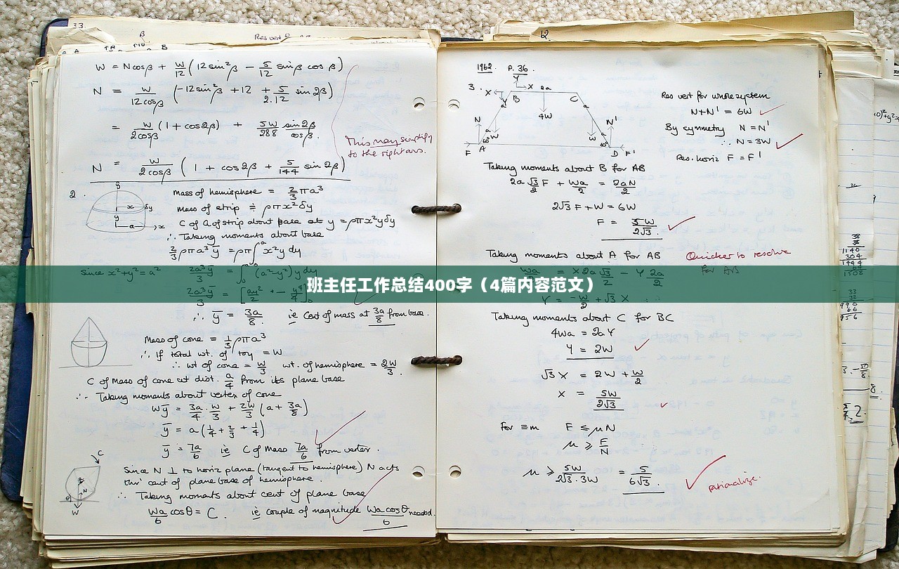 班主任工作总结400字（4篇内容范文）  第1张