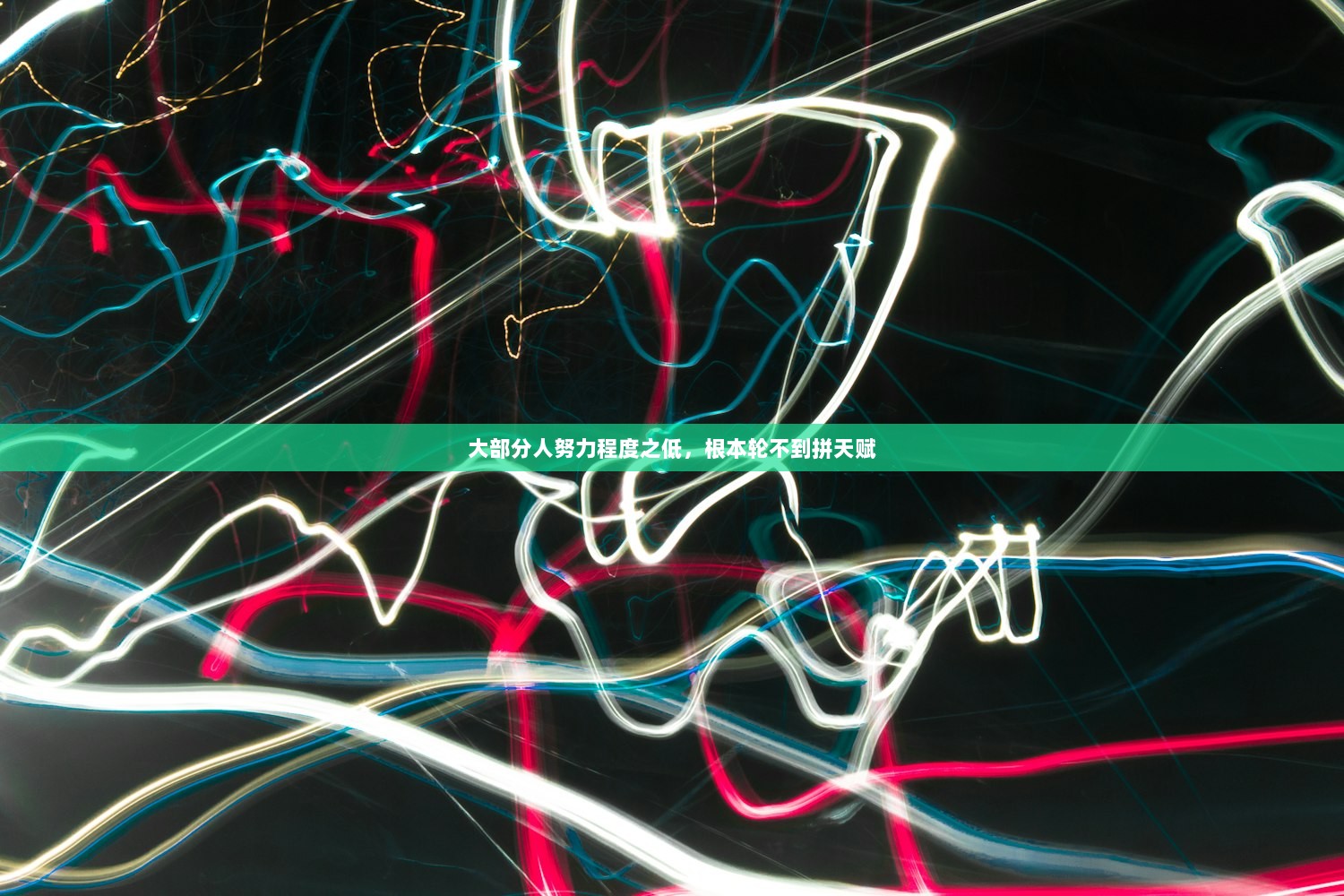 大部分人努力程度之低，根本轮不到拼天赋