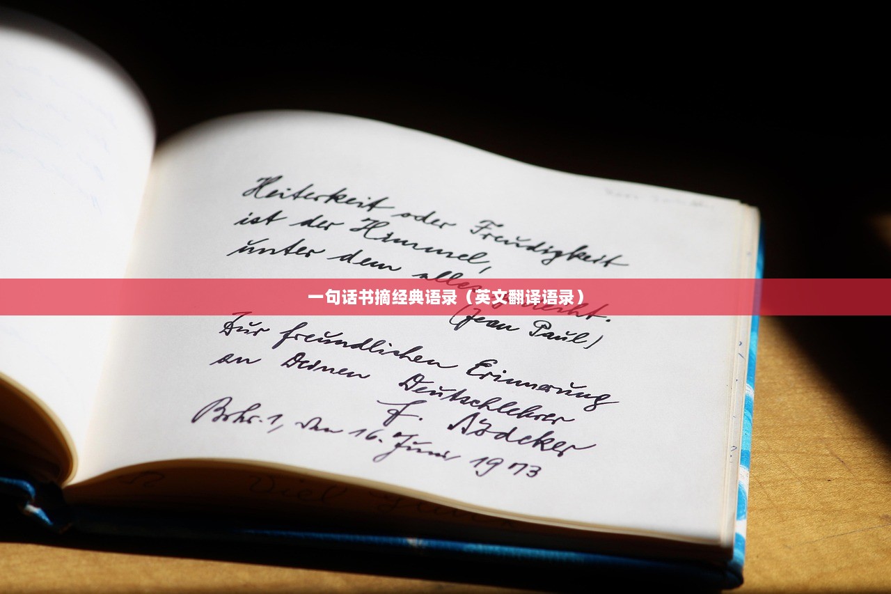 一句话书摘经典语录（英文翻译语录）