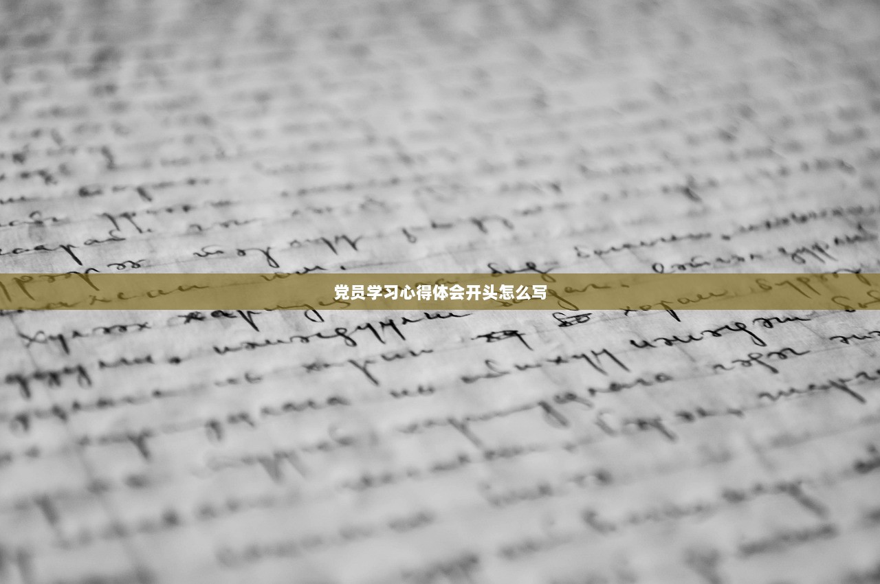 党员学习心得体会开头怎么写