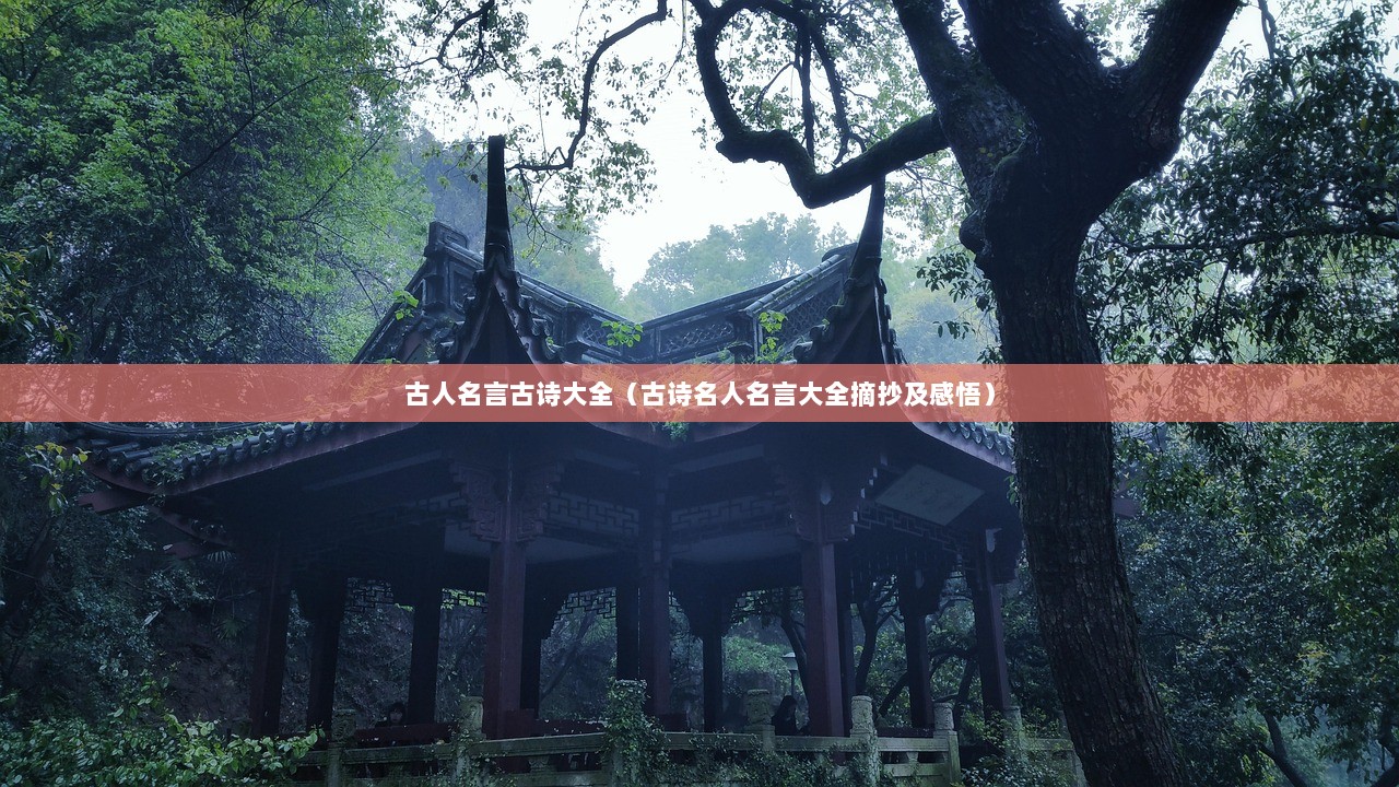 古人名言古诗大全（古诗名人名言大全摘抄及感悟）