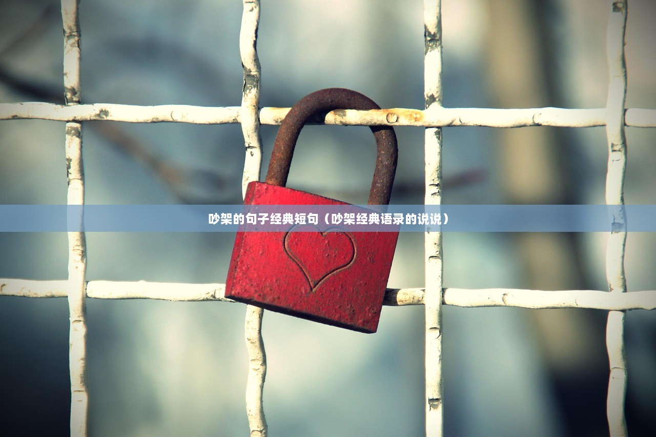 吵架的句子经典短句（吵架经典语录的说说）