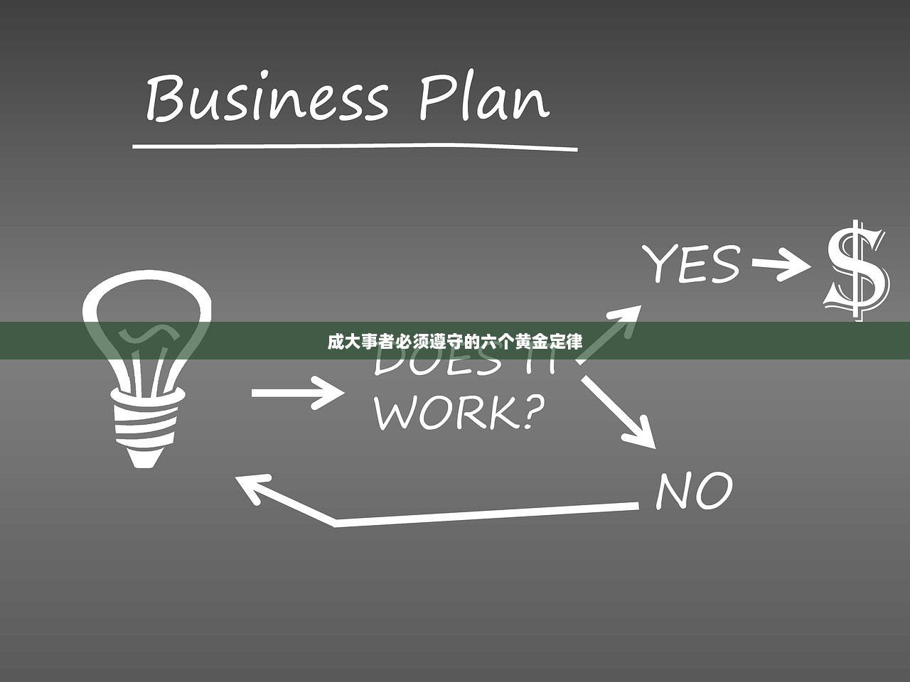 成大事者必须遵守的六个黄金定律