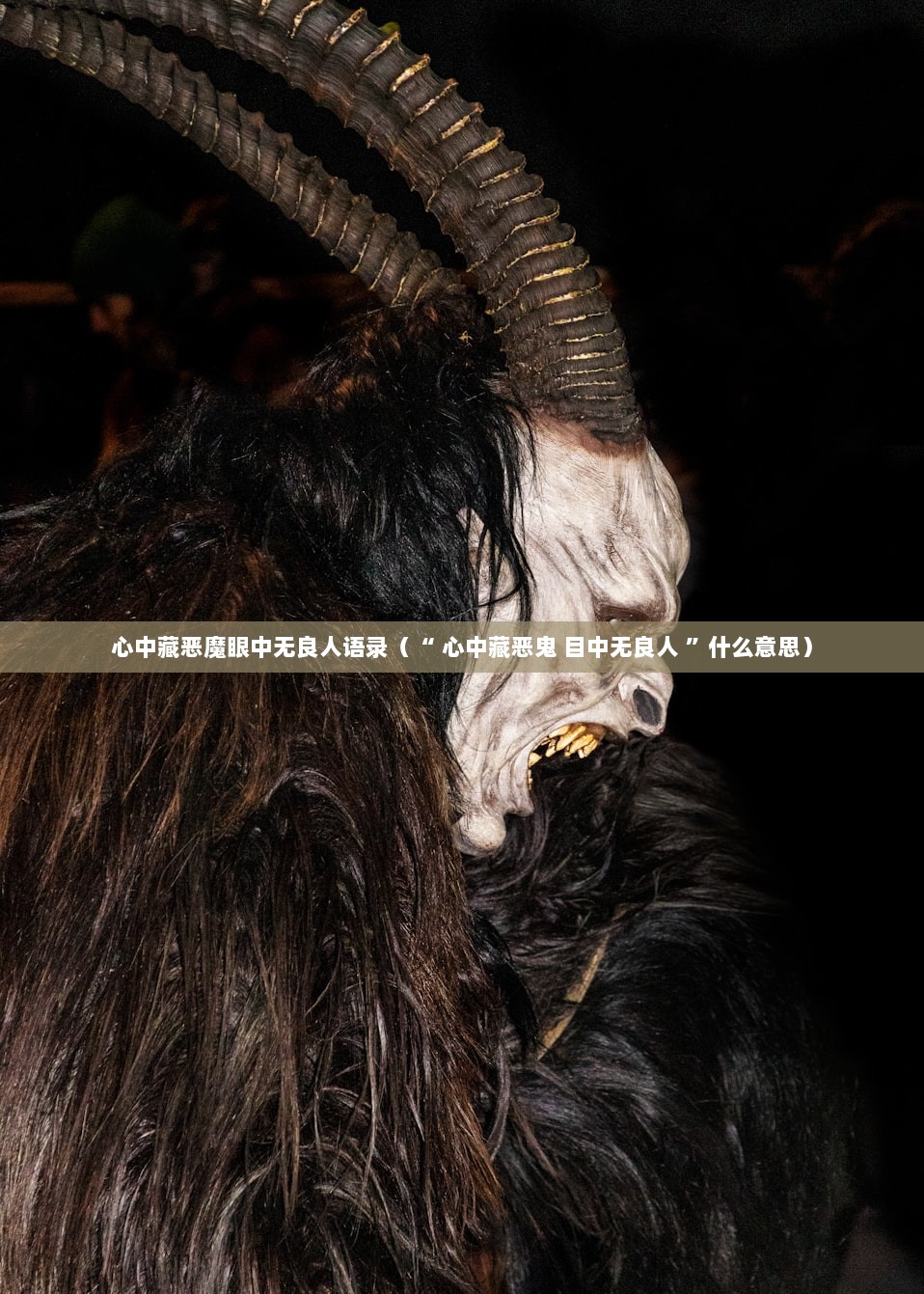 心中藏恶魔眼中无良人语录（“ 心中藏恶鬼 目中无良人 ”什么意思）