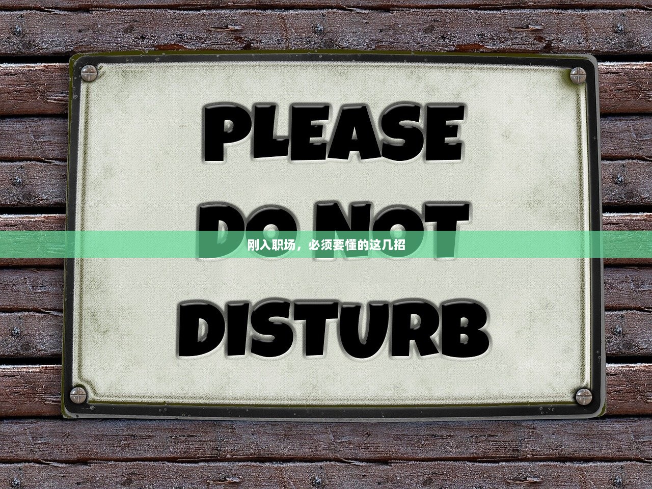 刚入职场，必须要懂的这几招