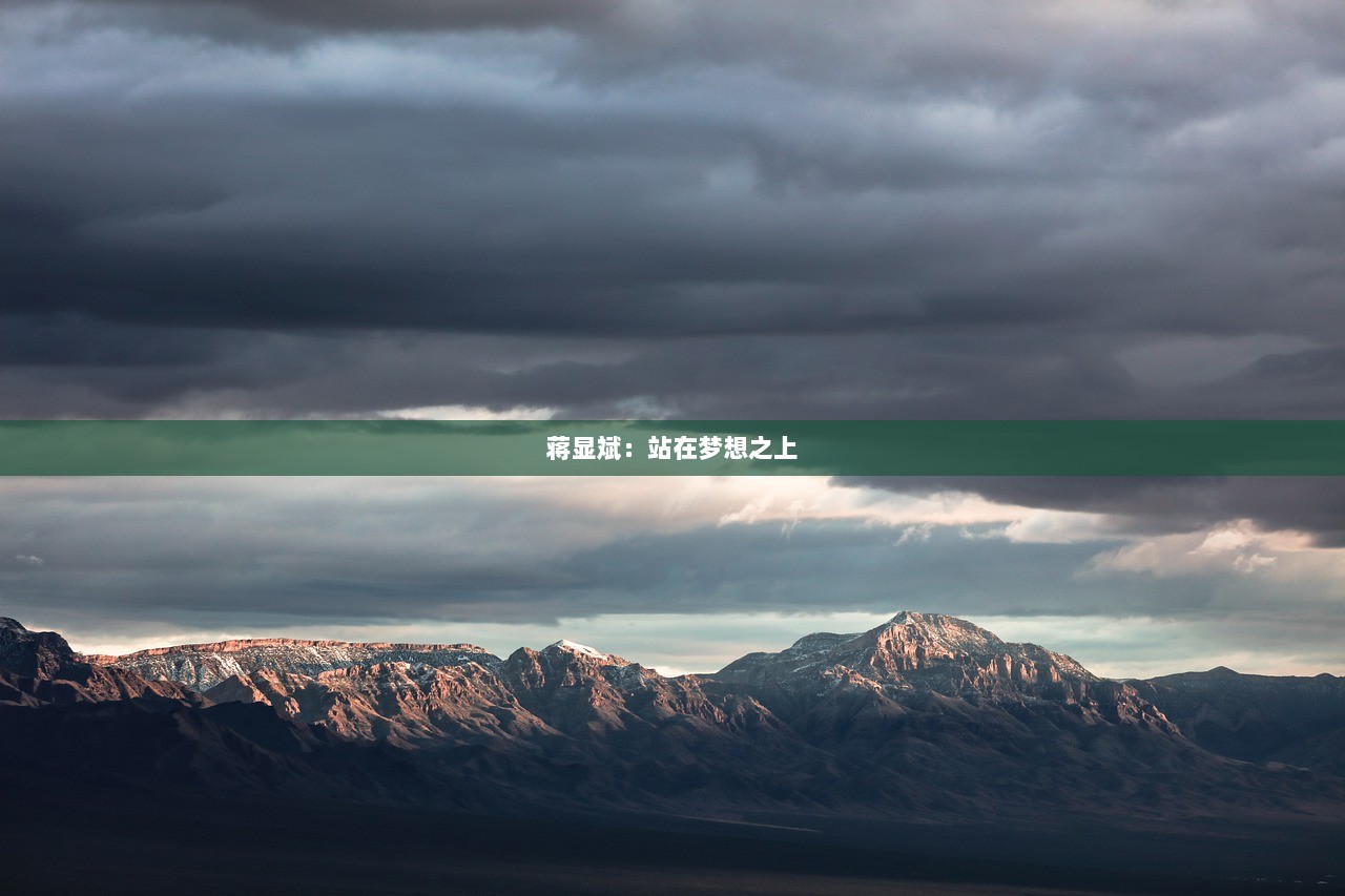 蒋显斌：站在梦想之上