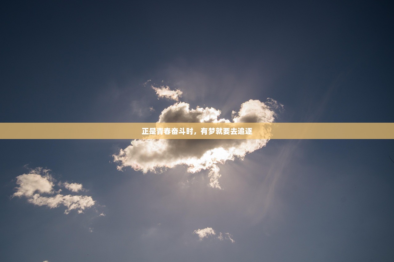 正是青春奋斗时，有梦就要去追逐