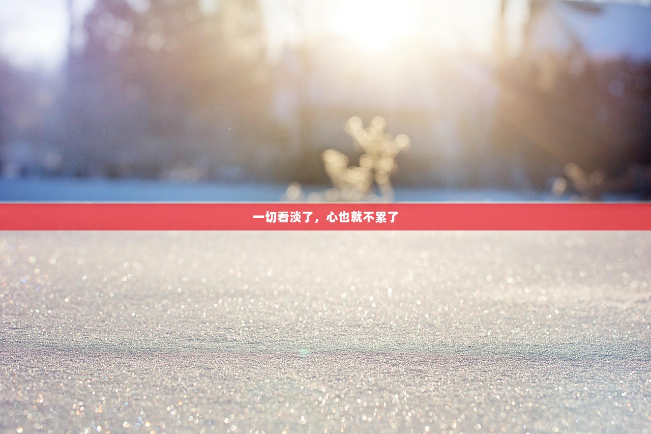 一切看淡了，心也就不累了  第1张