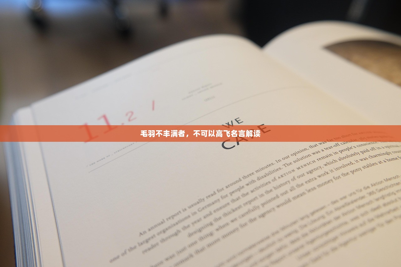 毛羽不丰满者，不可以高飞名言解读