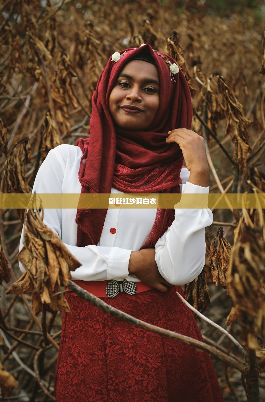 翩跹红纱剪白衣