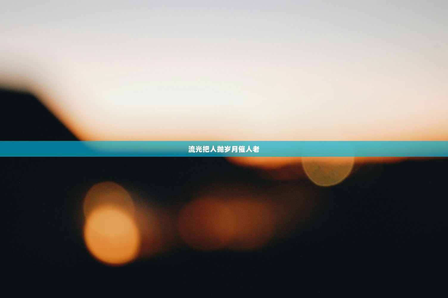 流光把人抛岁月催人老