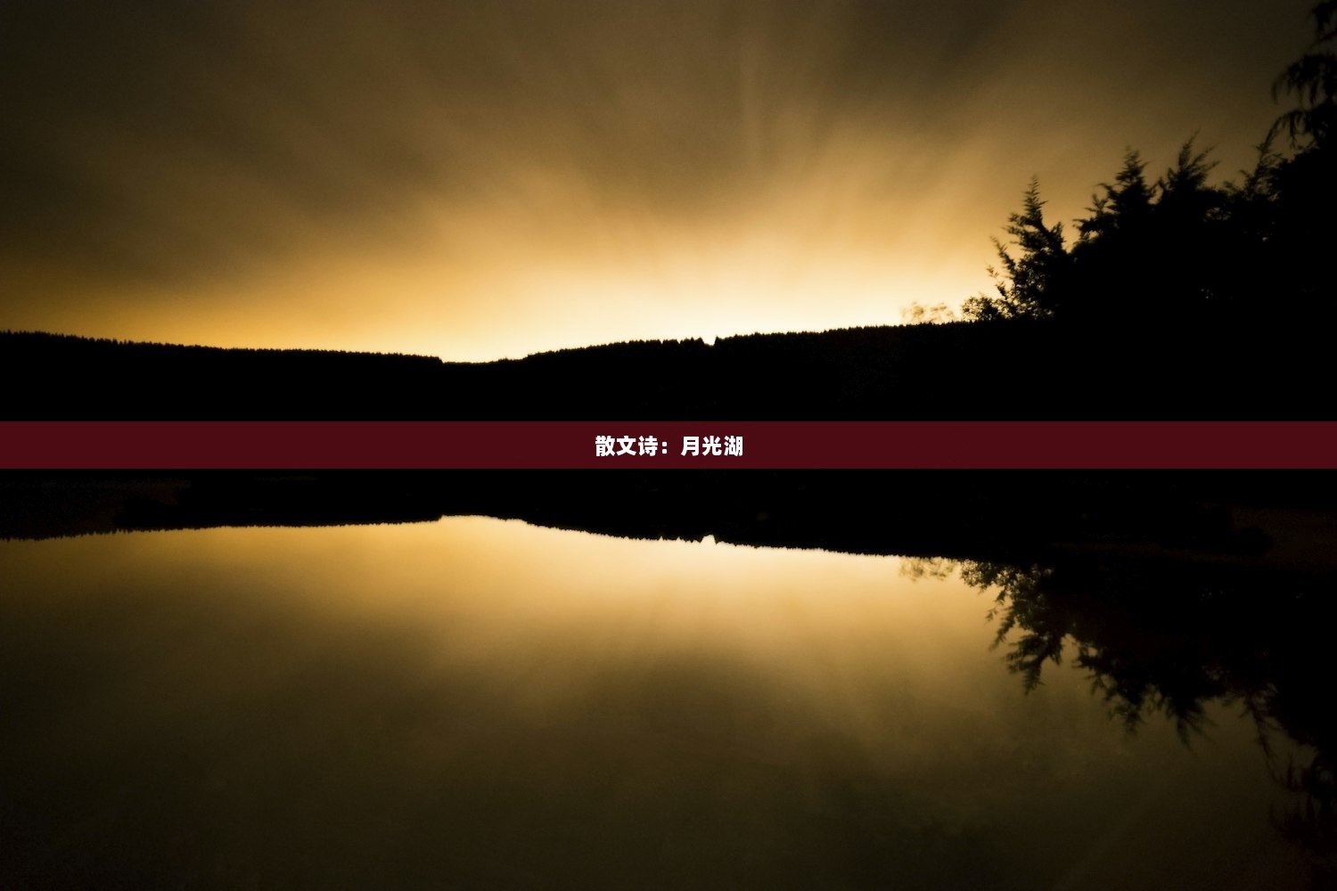散文诗：月光湖