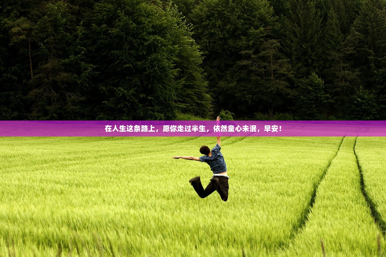 在人生这条路上，愿你走过半生，依然童心未泯，早安！